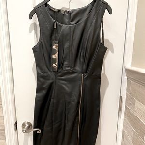 Kardasian Kollection Black Leather dress Size XS